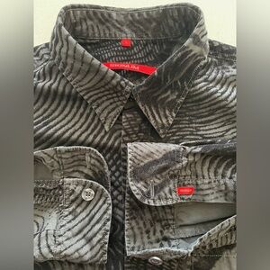 Signum - cotton blend Black button up dress shirt Size Large